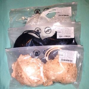 🍑🖤🤍 NWT Juniors Lace Bras 36B 3 Set Lot Trio Feminine Elegant Date Valentines